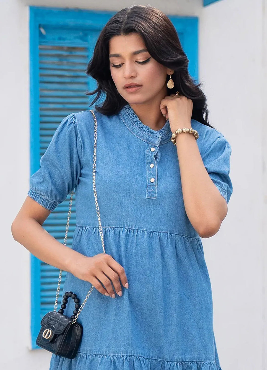 Kross Kulture Pret Casual Denim Kurti KGL-01052