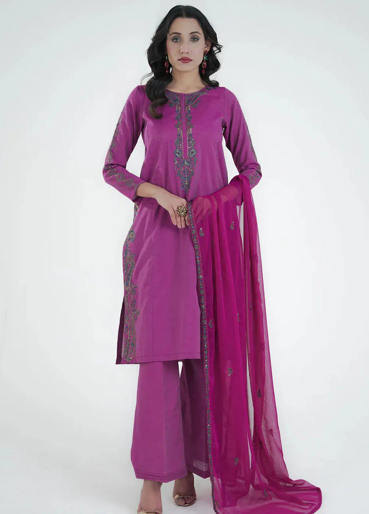 Kross Kulture Pret Casual Yarn 3 Piece Suit Ziya KLX-00497