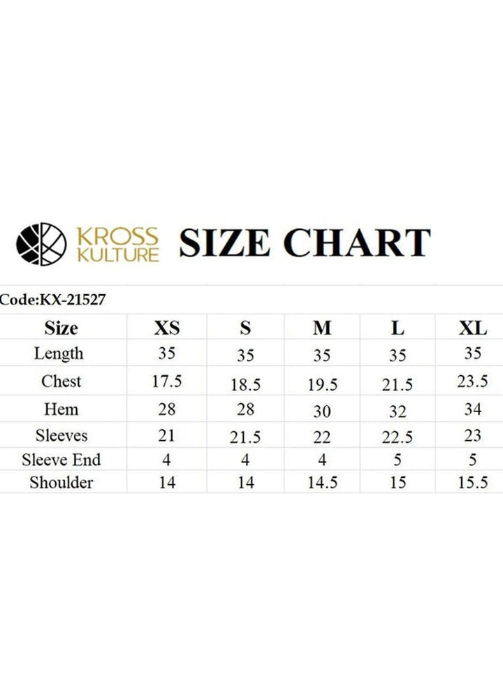 Kross Kulture Pret  Chiffon Shirt KX-21527