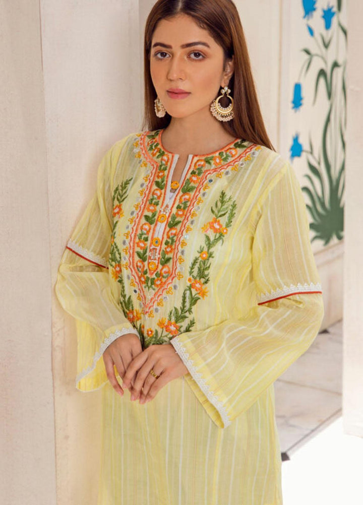 Kross Kulture Luxury Pret  Cotton Shirt KX-21261 Yellow