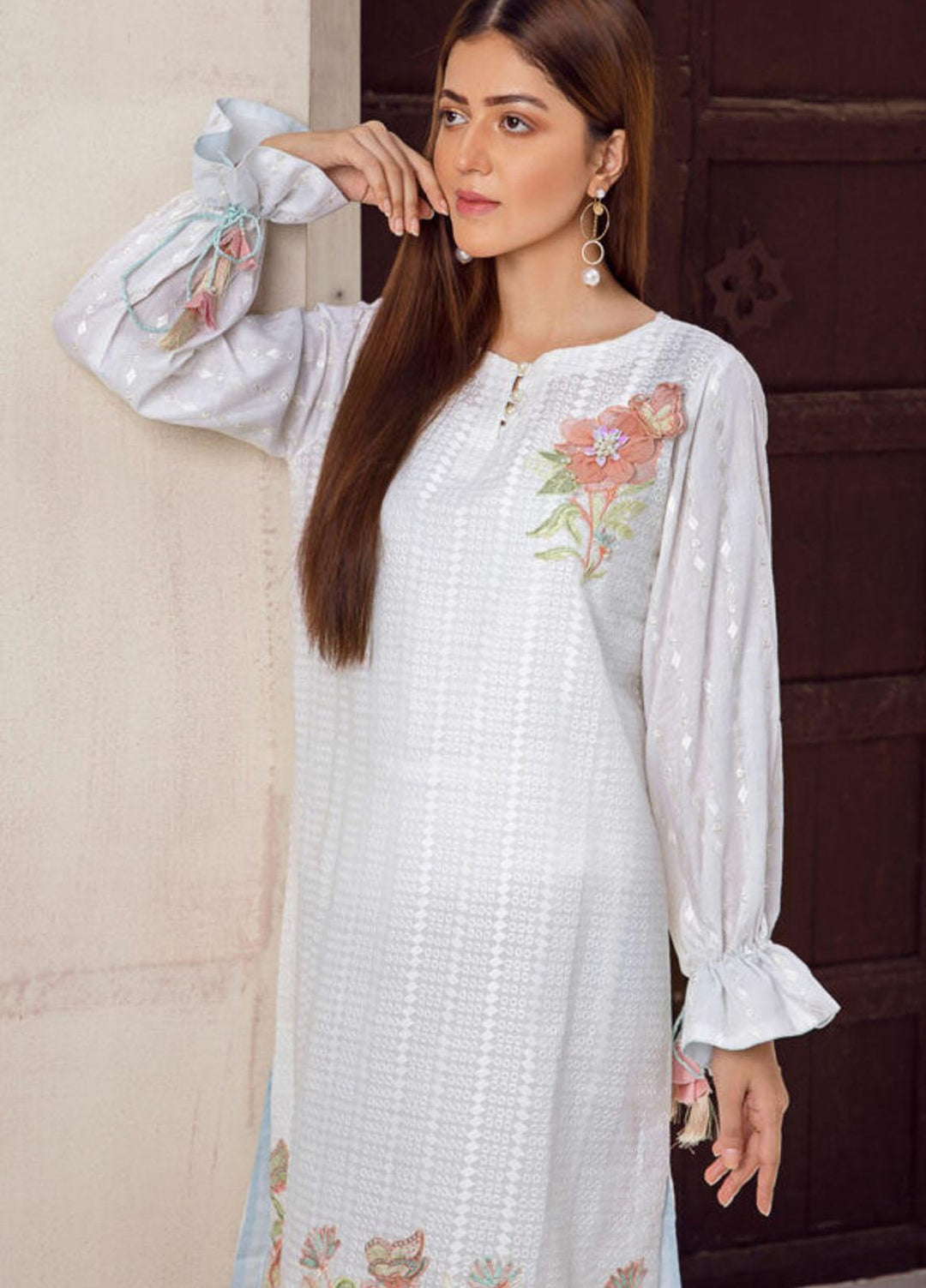 Kross Kulture Luxury Pret  Chicken Shirt KX-21271 White