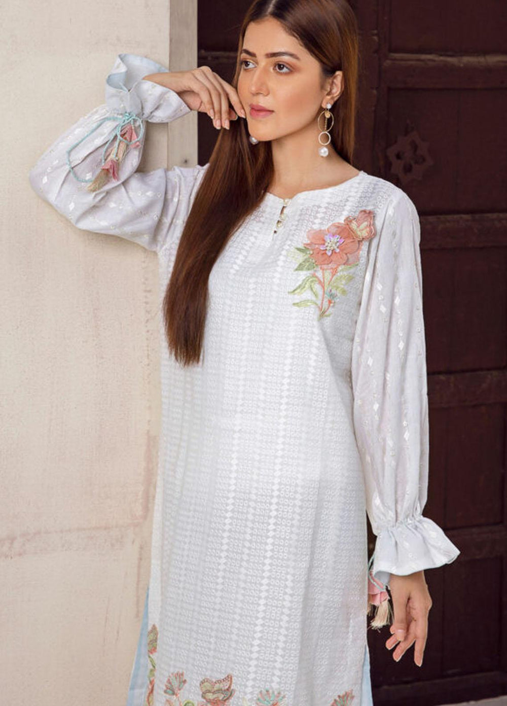 Kross Kulture Luxury Pret  Chicken Shirt KX-21271 White