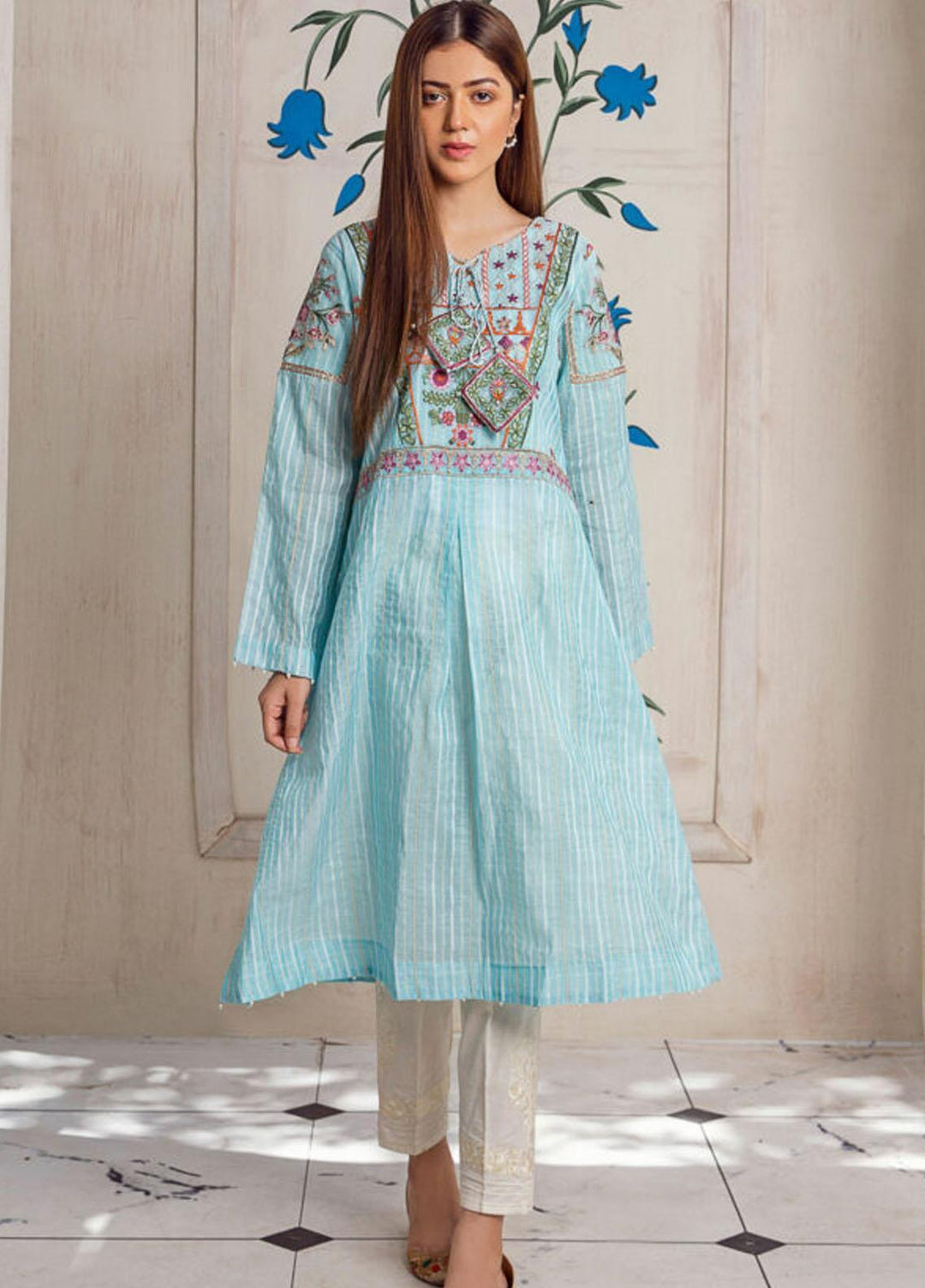Kross Kulture Luxury Pret  Cotton Shirt KX-21326 Sky Blue