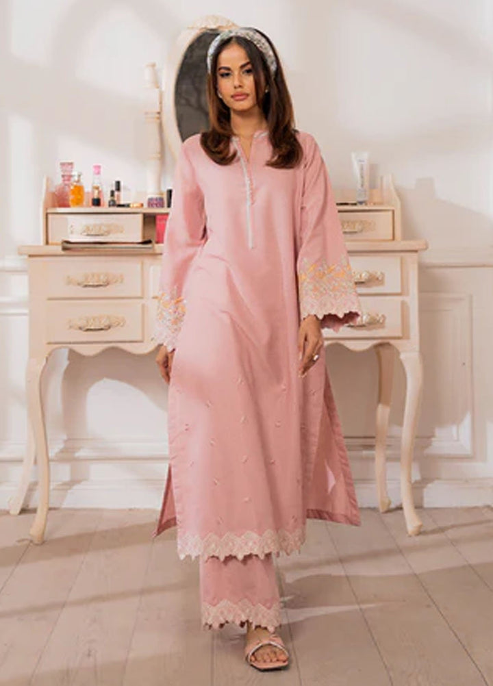 Kross Kulture Pret Embroidered Cotton 2 Piece Suit 0001561-PNK