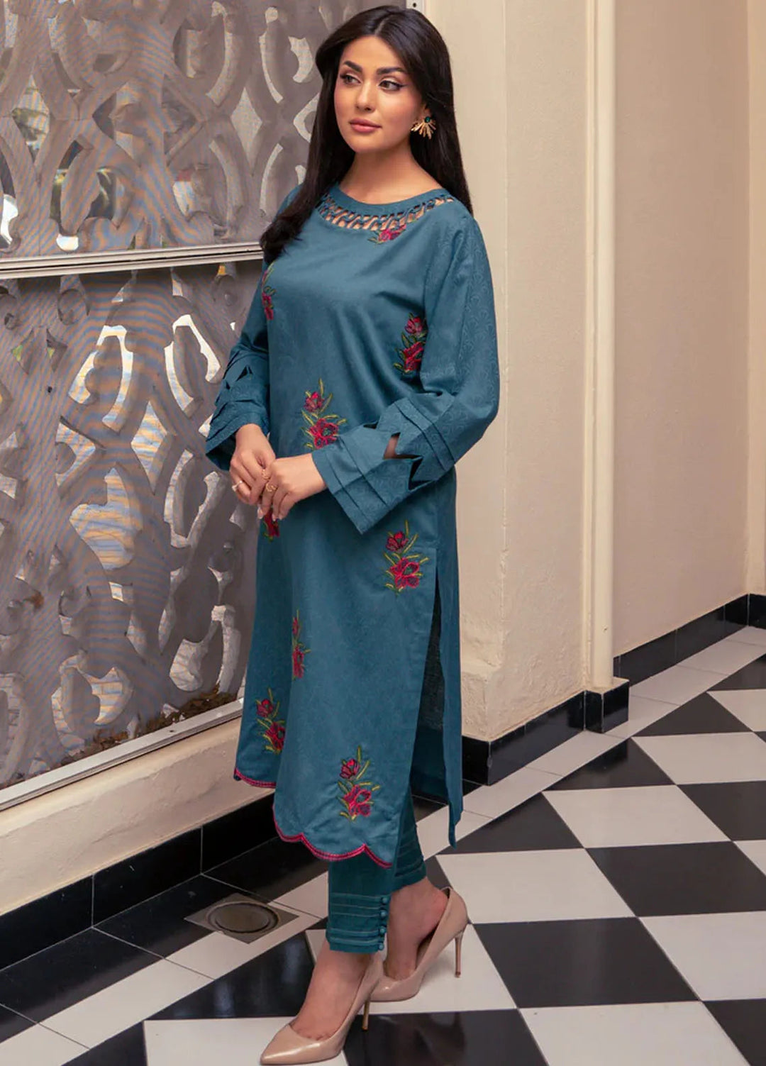 Kross Kulture Pret Embroidered Cotton Kurti Enchanter KGL-00955