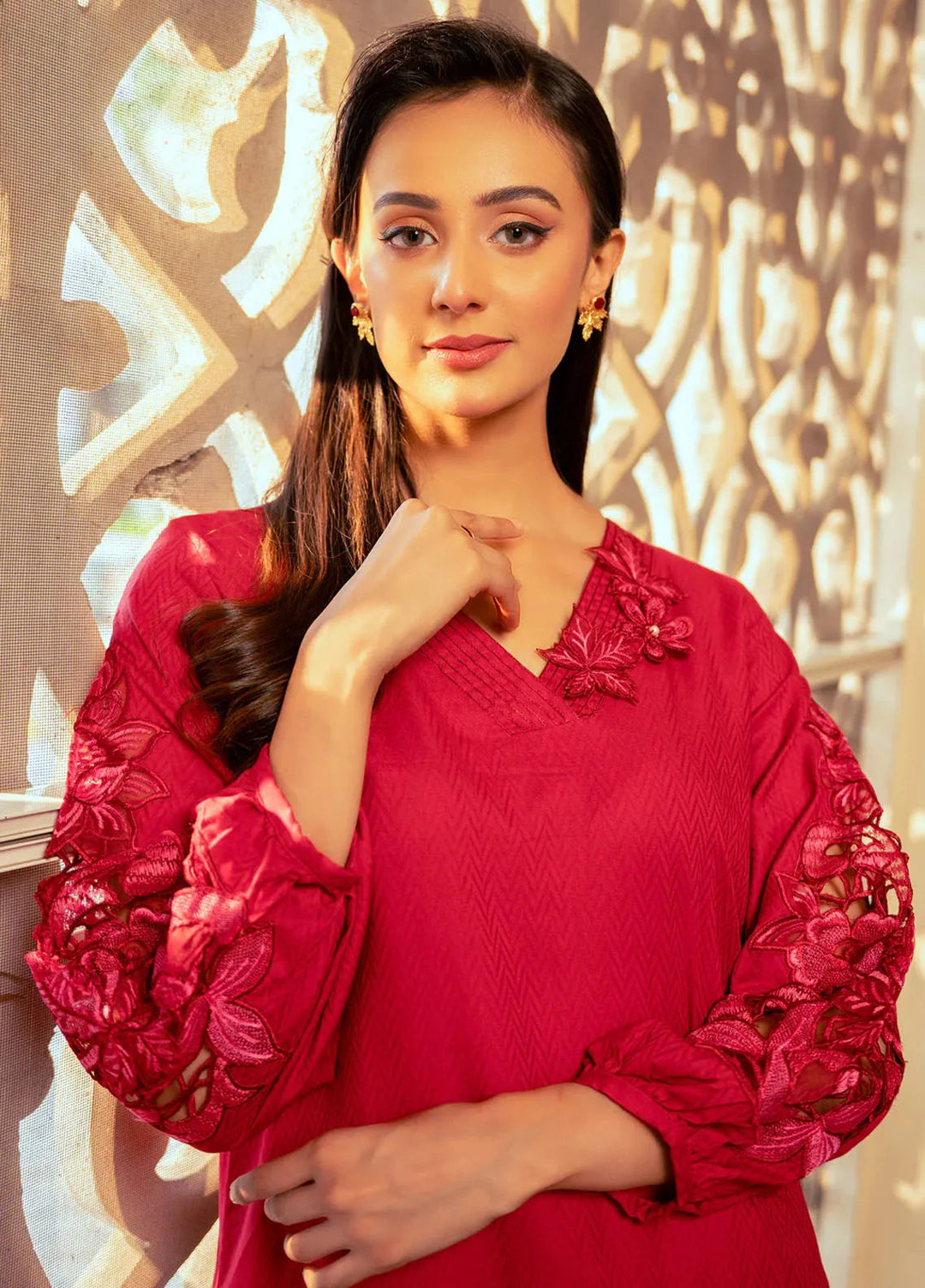 Kross Kulture Pret Embroidered Cotton Kurti Rosebud KGL-00958