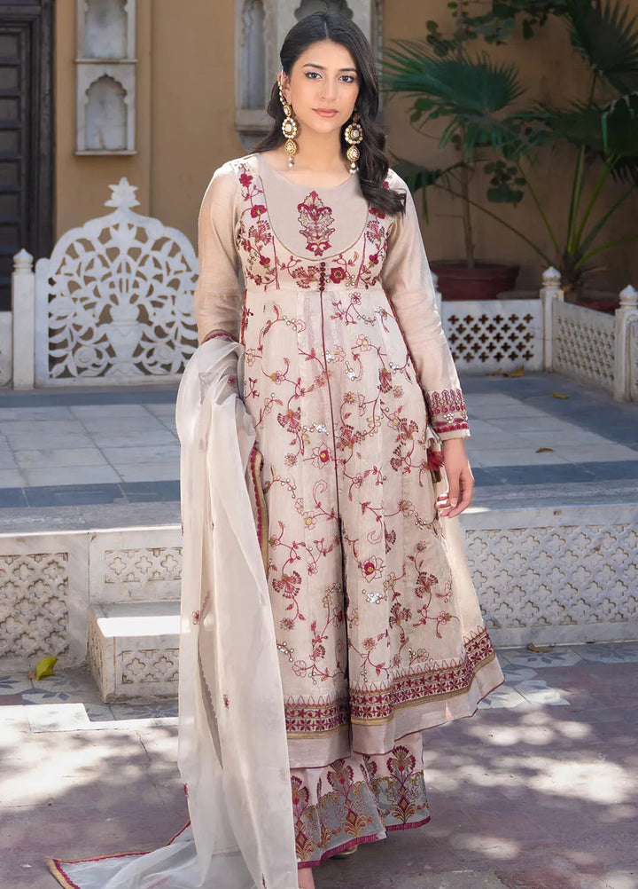 Kross Kulture Pret Embroidered Cotton Net 3 Piece Suit Agastya KKSG-00534