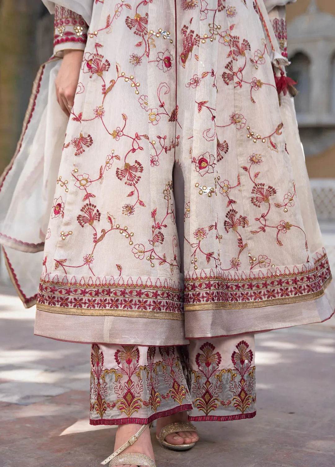 Kross Kulture Pret Embroidered Cotton Net 3 Piece Suit Agastya KKSG-00534