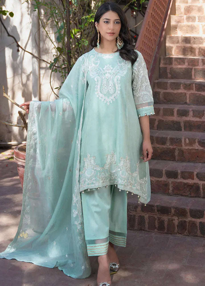 Kross Kulture Pret Embroidered Cotton Net 3 Piece Suit Mia KKSG-00535