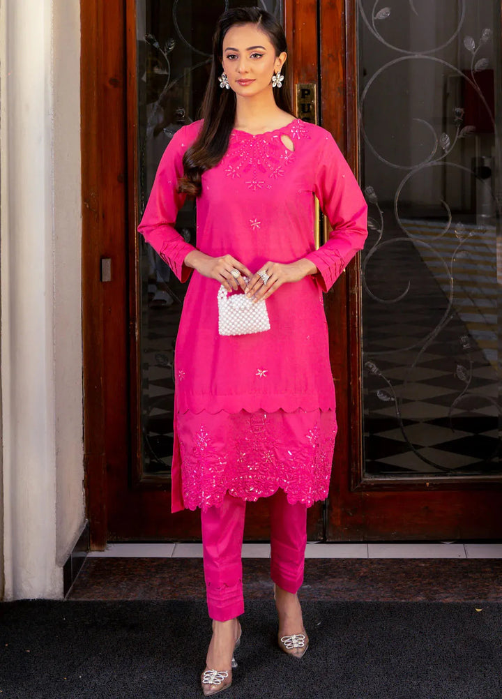 Kross Kulture Pret Embroidered Lawn 2 Piece Suit Ruby KE-00830