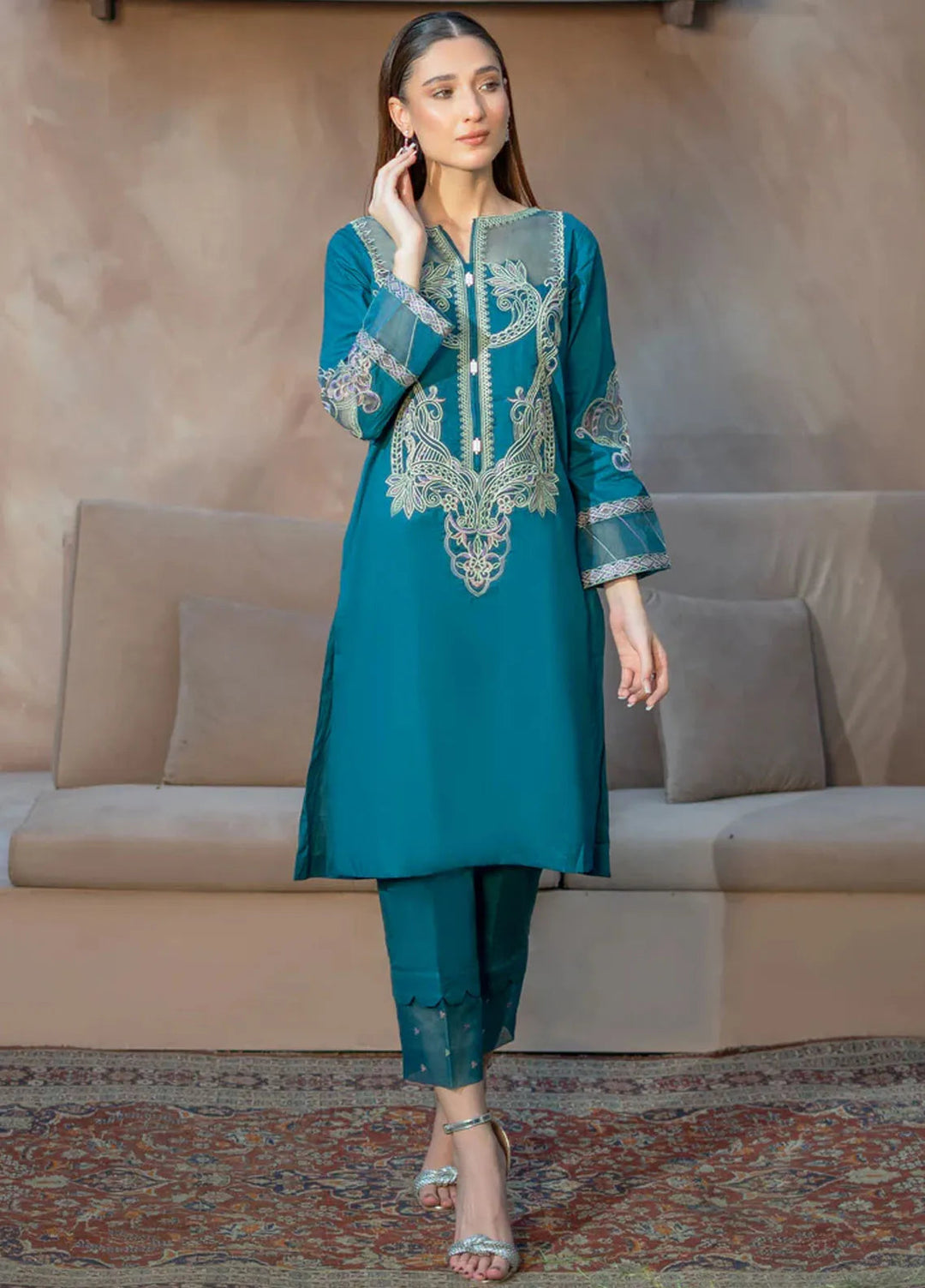 Kross Kulture Pret Embroidered Lawn 2 Piece Suit Zerwish KE-00581