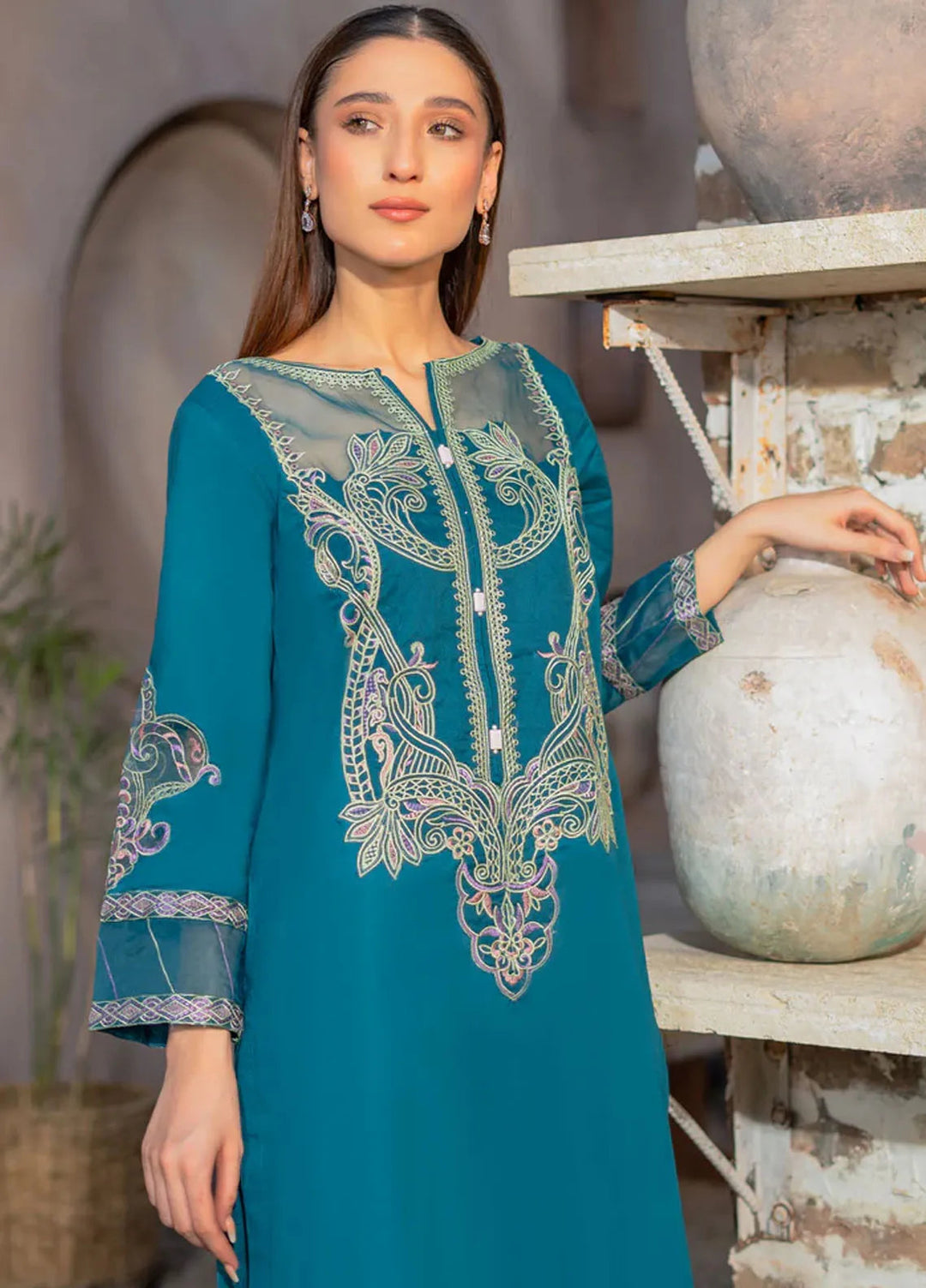 Kross Kulture Pret Embroidered Lawn 2 Piece Suit Zerwish KE-00581