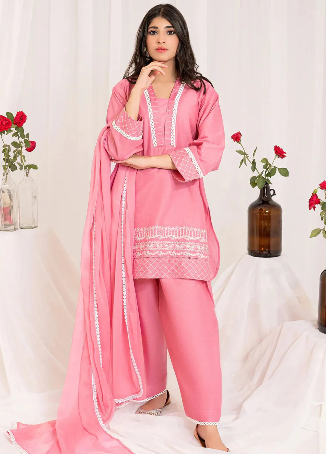 Kross Kulture Pret Embroidered Lawn 3 Piece Suit Ayn KKSG-00780