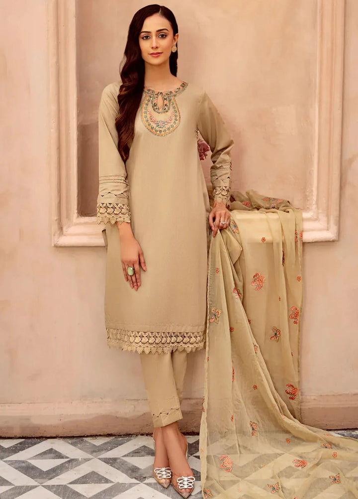 Kross Kulture Pret Embroidered Lawn 3 Piece Suit Dahlia KE-00677