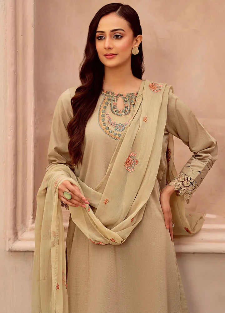 Kross Kulture Pret Embroidered Lawn 3 Piece Suit Dahlia KE-00677