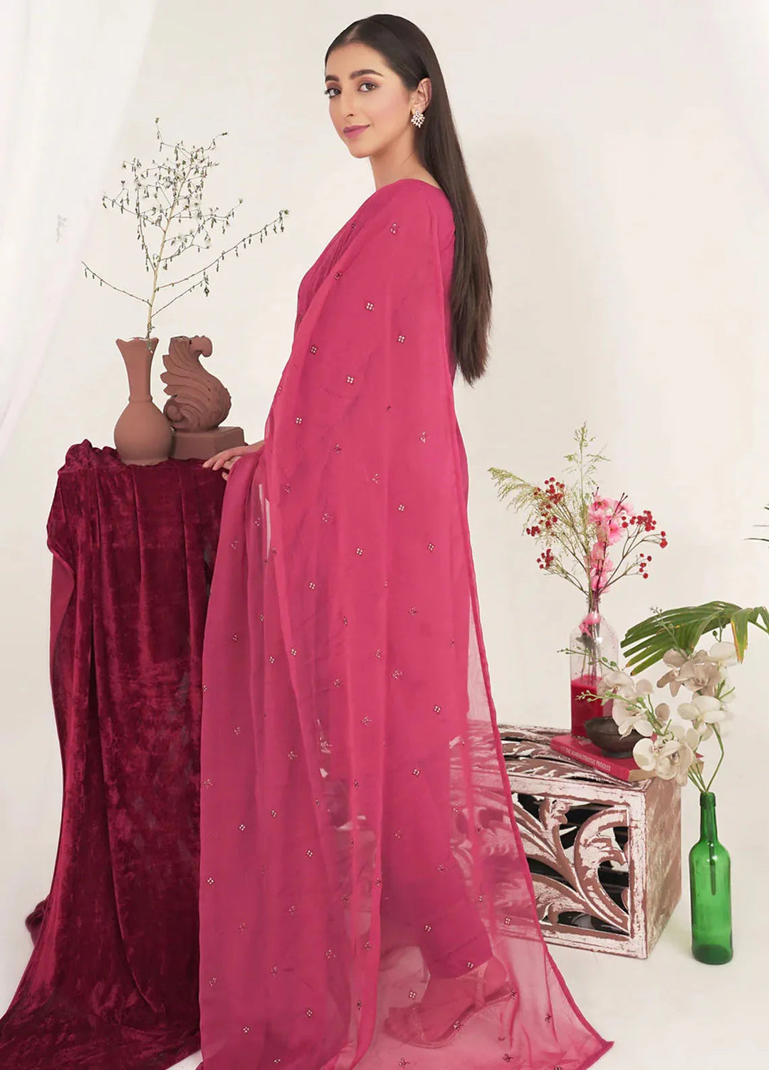 Kross Kulture Pret Embroidered Lawn 3 Piece Suit Hadiya KE-00719