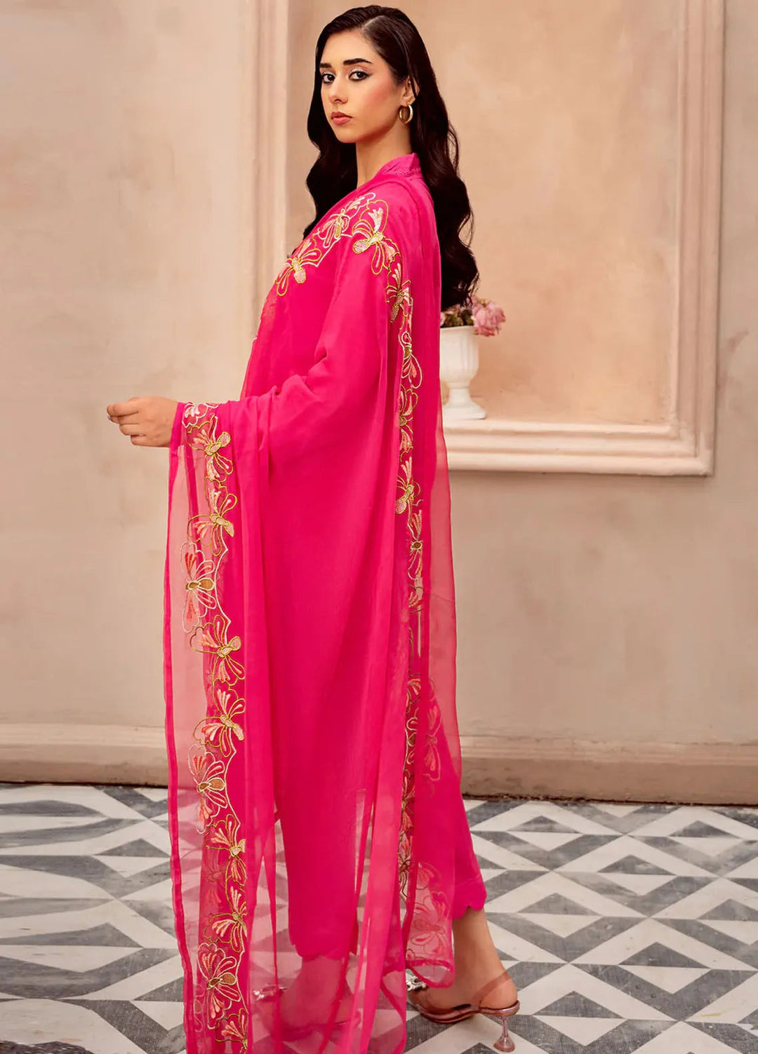 Kross Kulture Pret Embroidered Lawn 3 Piece Suit Indigo KE-00679