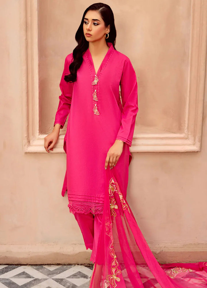 Kross Kulture Pret Embroidered Lawn 3 Piece Suit Indigo KE-00679