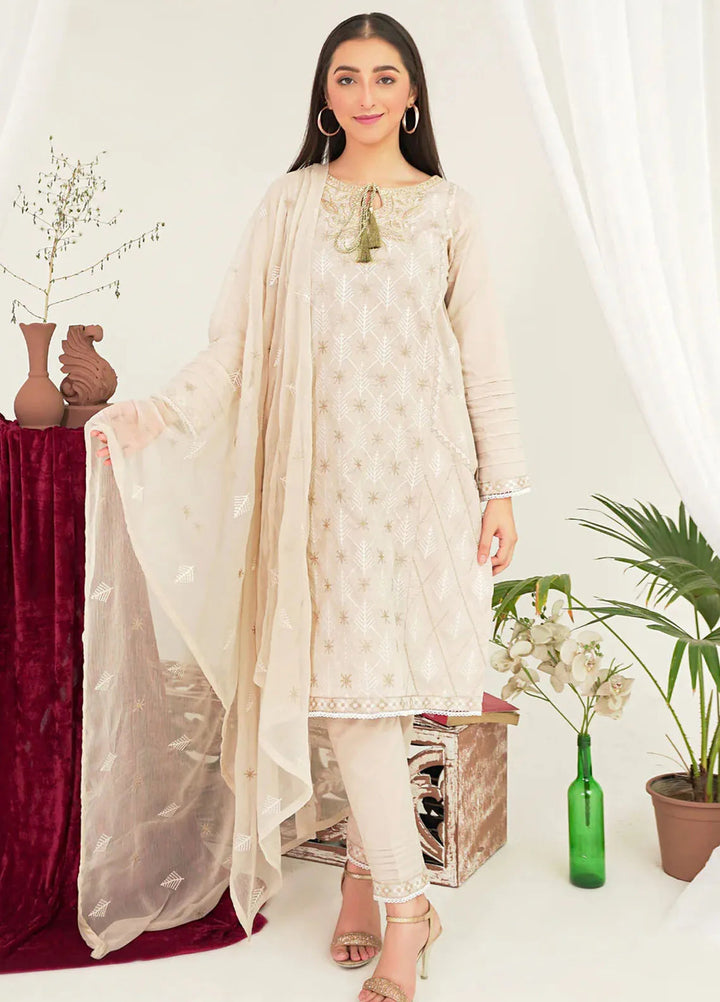 Kross Kulture Pret Embroidered Lawn 3 Piece Suit Jasmine KE-00723