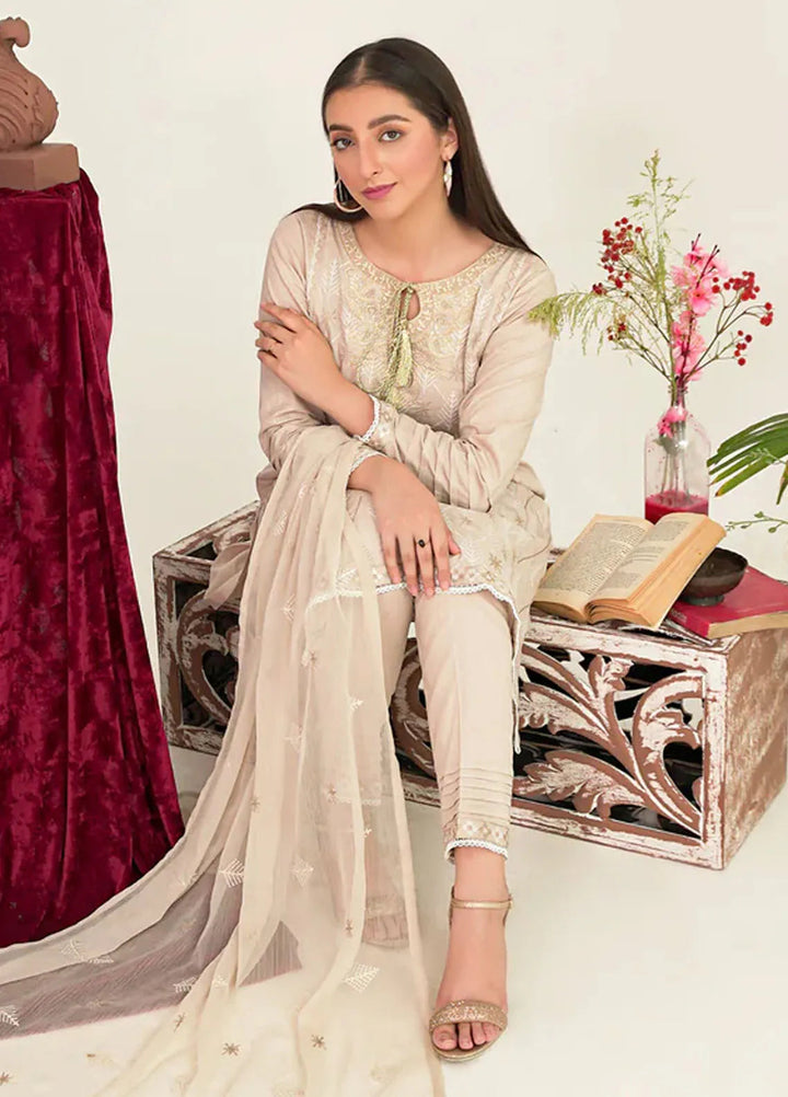 Kross Kulture Pret Embroidered Lawn 3 Piece Suit Jasmine KE-00723