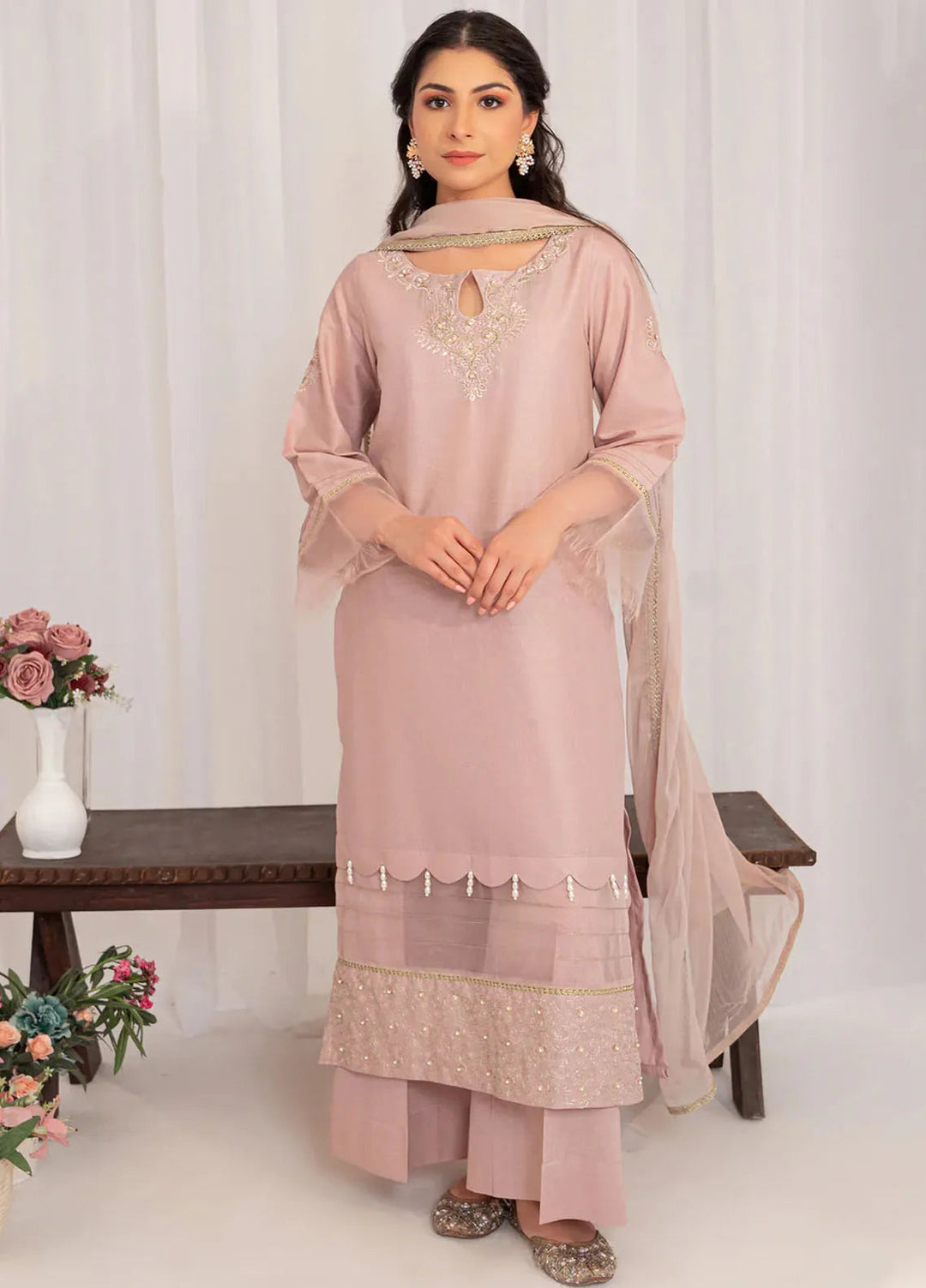 Kross Kulture Pret Embroidered Lawn 3 Piece Suit Mor KKSG-00782