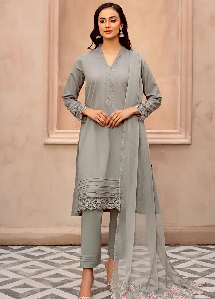 Kross Kulture Pret Embroidered Lawn 3 Piece Suit Stellar KE-00678