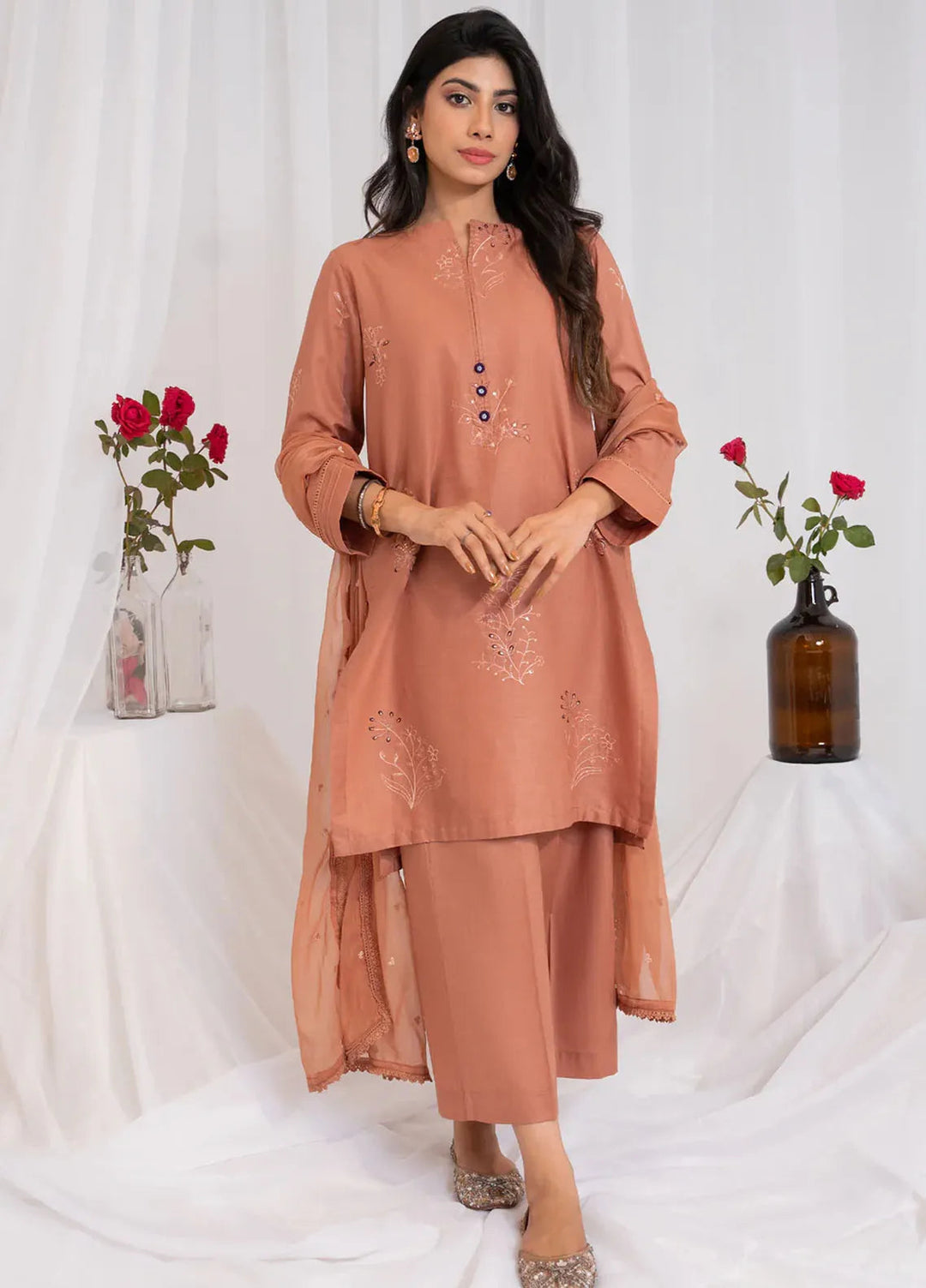 Kross Kulture Pret Embroidered Lawn 3 Piece Suit Zeest KKSG-00778