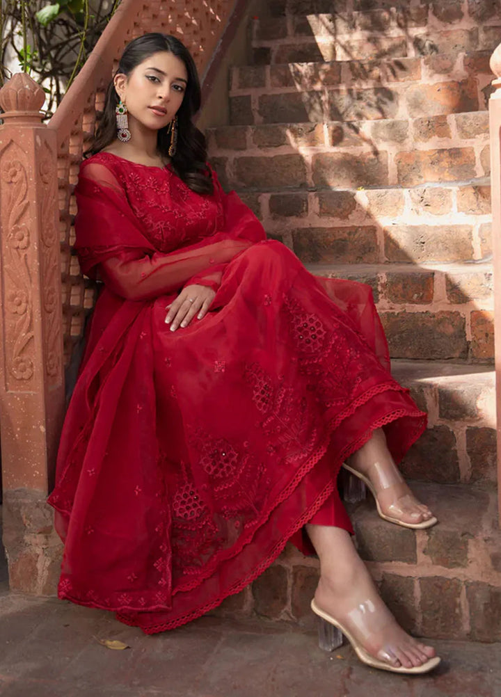 Kross Kulture Pret Embroidered Organza 3 Piece Suit Annika KKSG-00540