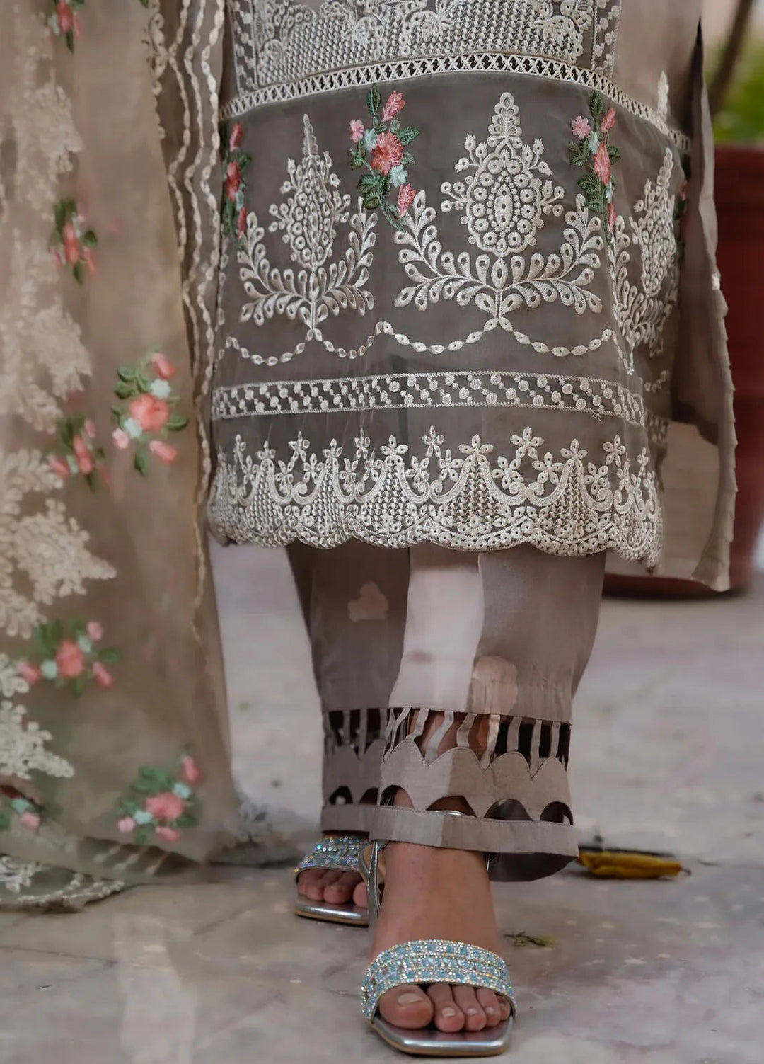 Kross Kulture Pret Embroidered Organza 3 Piece Suit Zaria KLX-00522