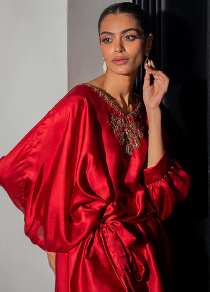 Kross Kulture Pret Embroidered Silk 1 Piece 0001166-RED