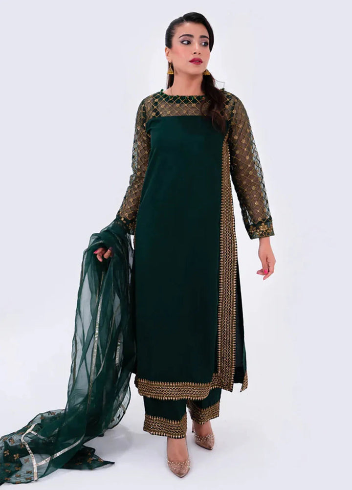 Kross Kulture Pret Embroidered Viscose 3 Piece Suit KLX-00302