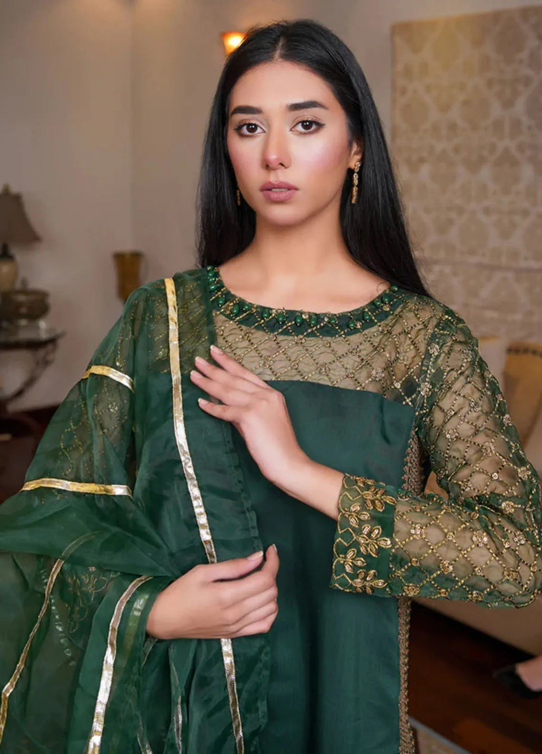 Kross Kulture Pret Embroidered Viscose 3 Piece Suit KLX-00302