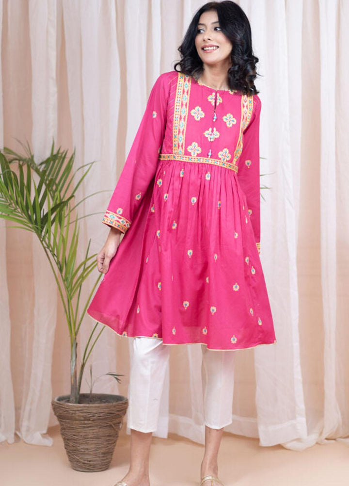 Kross Kulture Formal Pret Embroidered Cambric Frock KB-21363