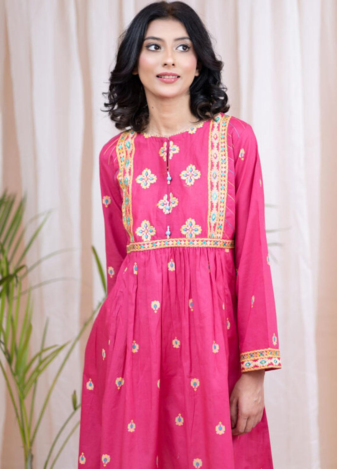 Kross Kulture Formal Pret Embroidered Cambric Frock KB-21363