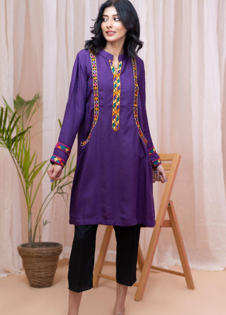 Kross Kulture Formal Pret Embroidered Viscose Shirt KB-21347