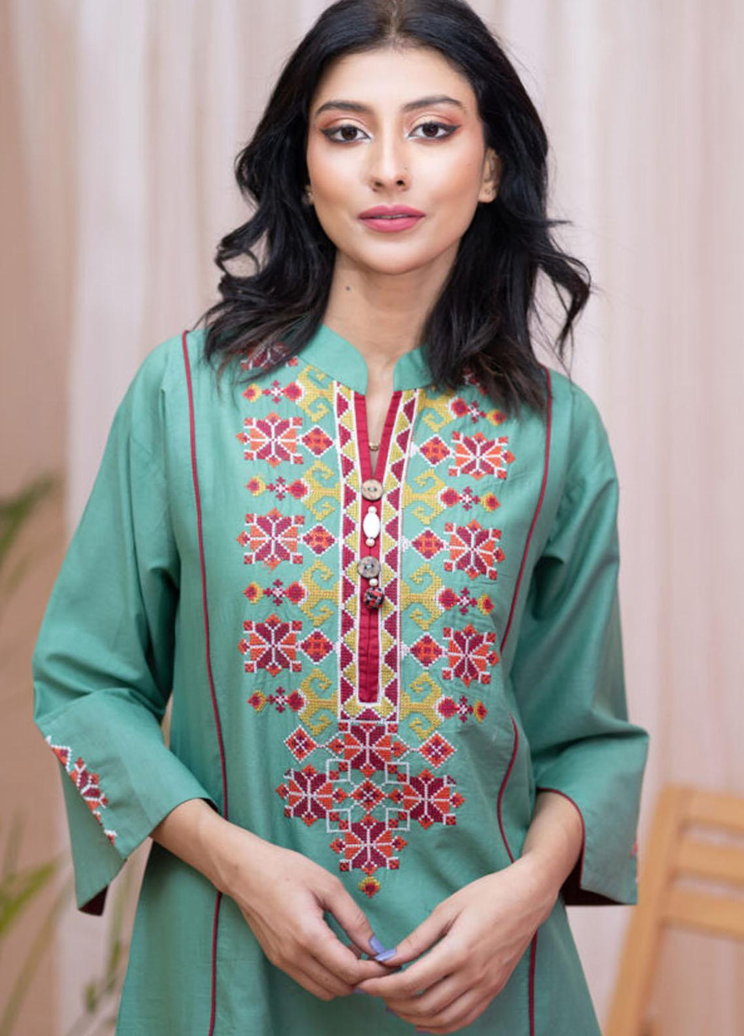 Kross Kulture Formal Pret Embroidered Cambric Shirt KE-21354