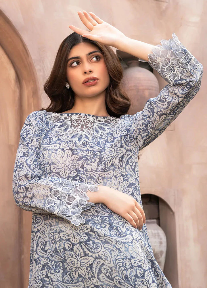 Kross Kulture Pret Printed Lawn 2 Piece Suit Blue Delight KGL-00987