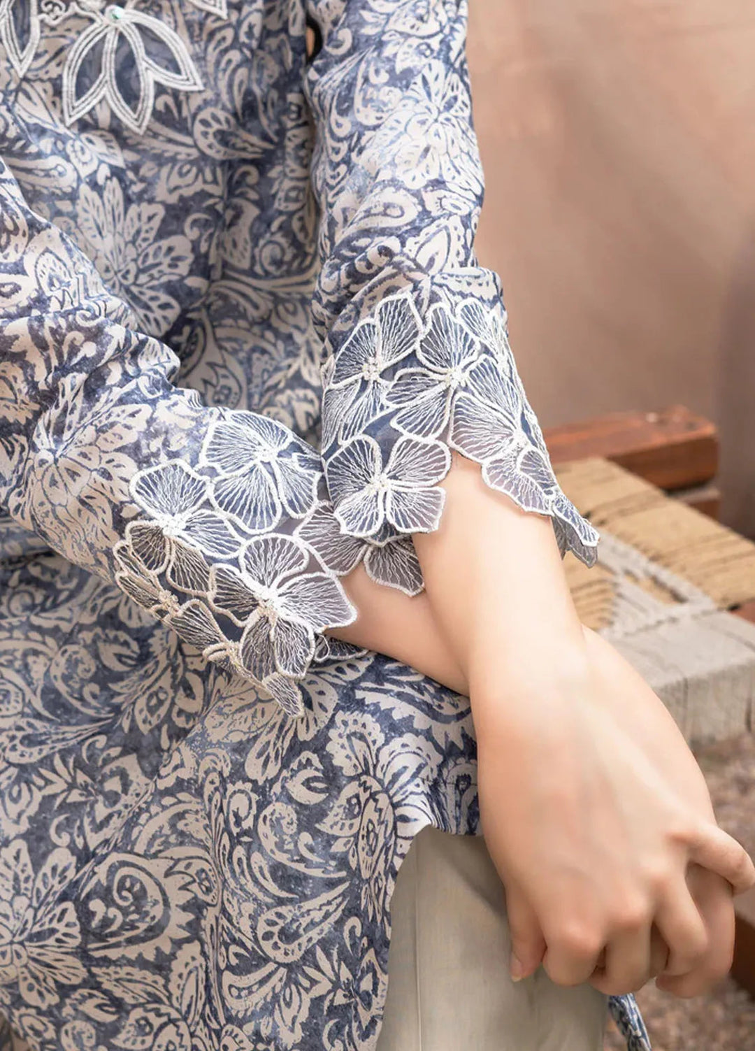 Kross Kulture Pret Printed Lawn 2 Piece Suit Blue Delight KGL-00987