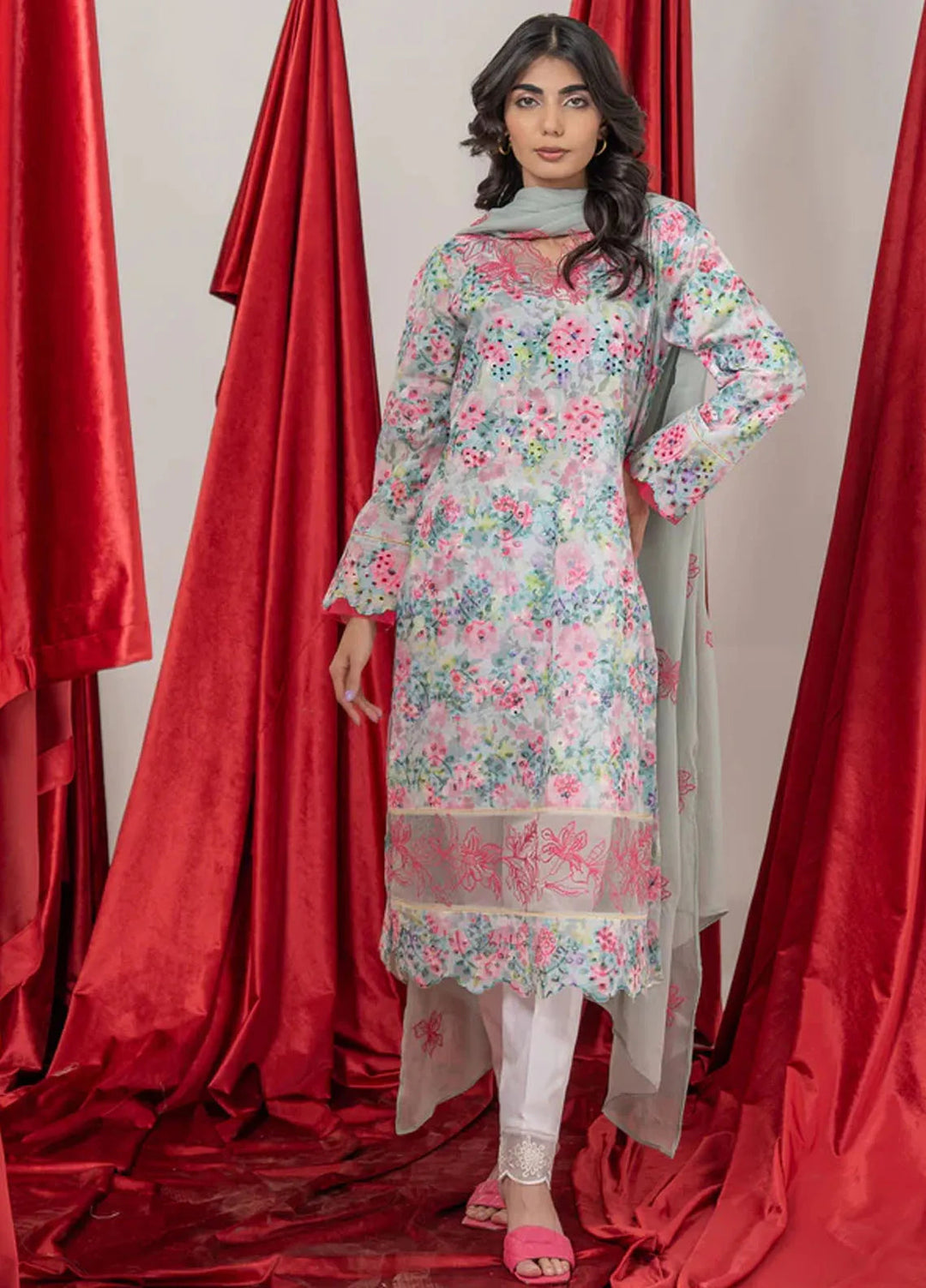 Kross Kulture Pret Printed Lawn 3 Piece Suit KE- 00640