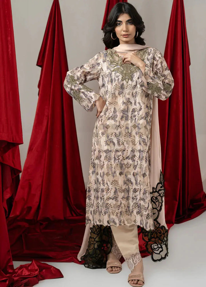 Kross Kulture Pret Printed Lawn 3 Piece Suit KE- 00642