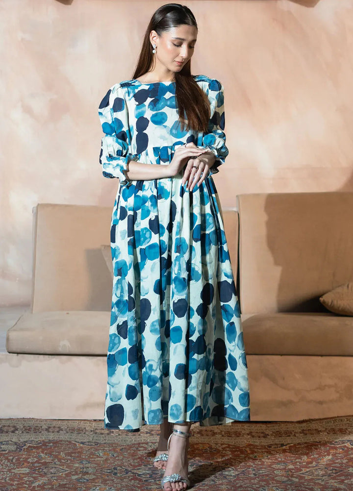 Kross Kulture Pret Printed Lawn Kurti Blueberry KGL-00980