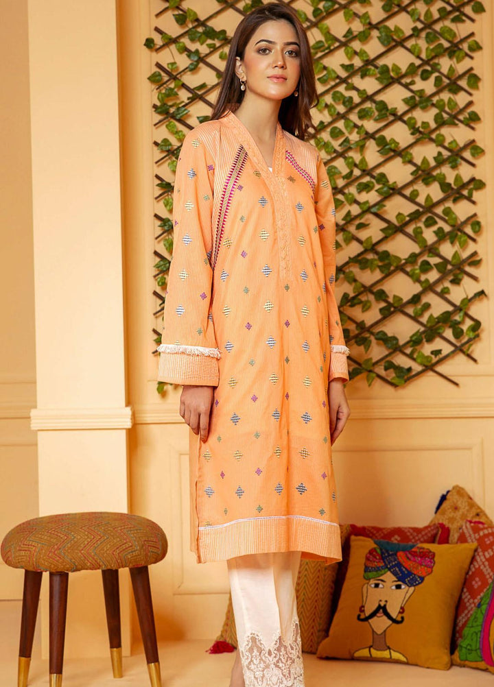 Kross Kulture Embroidered Cotton Stitched Kurtis KB-21008 T Pink