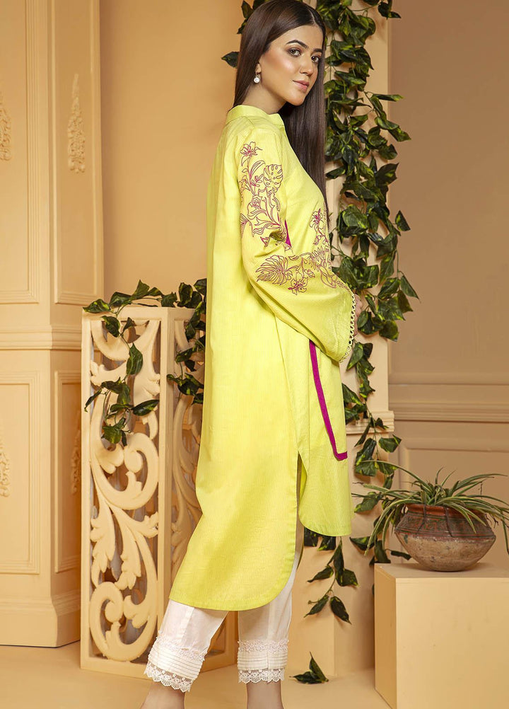 Kross Kulture Embroidered Cotton Stitched Kurtis KE-20429 P Green
