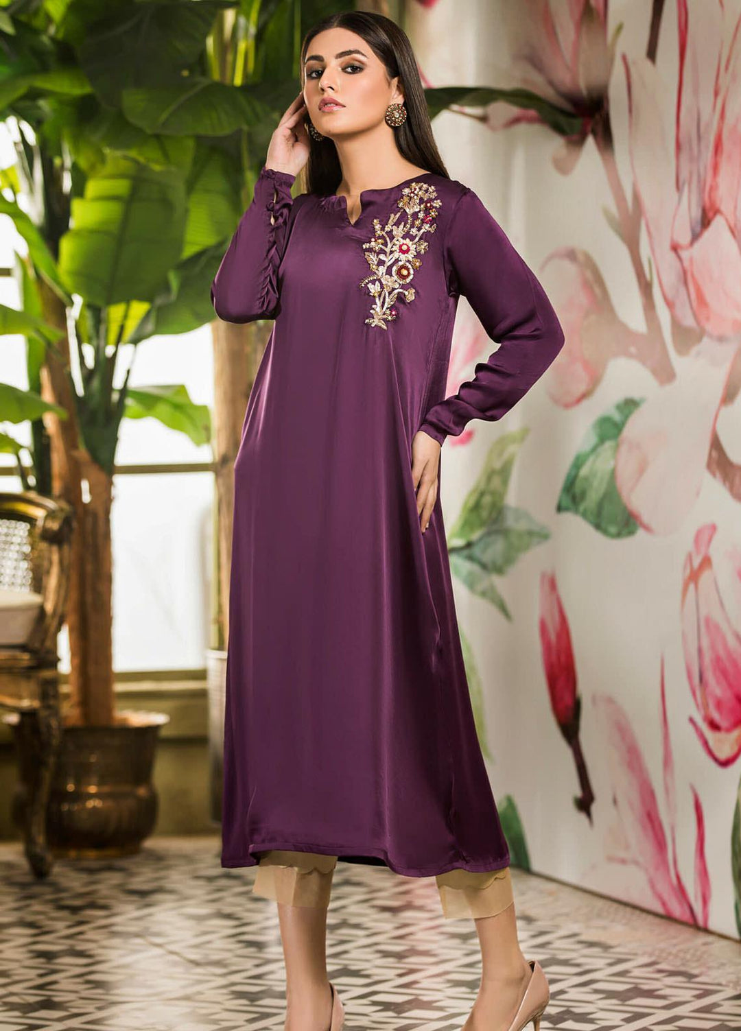 Kross Kulture Embroidered Silk Stitched Kurtis KX-20678 PER