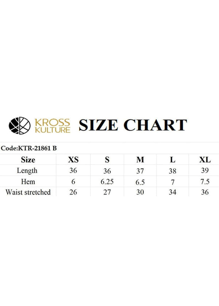 Kross Kulture Pret  Viscose Bottoms KTR-21861 B (Off-White)