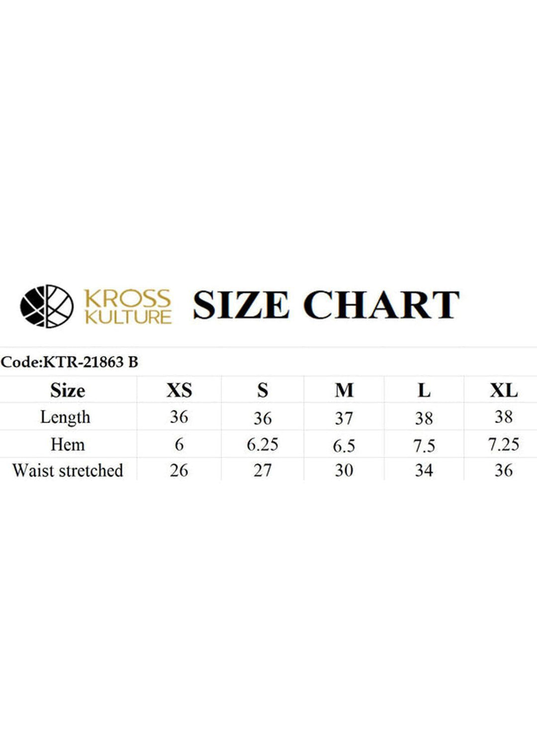 Kross Kulture Pret  Viscose Bottoms KTR-21863 (Black)