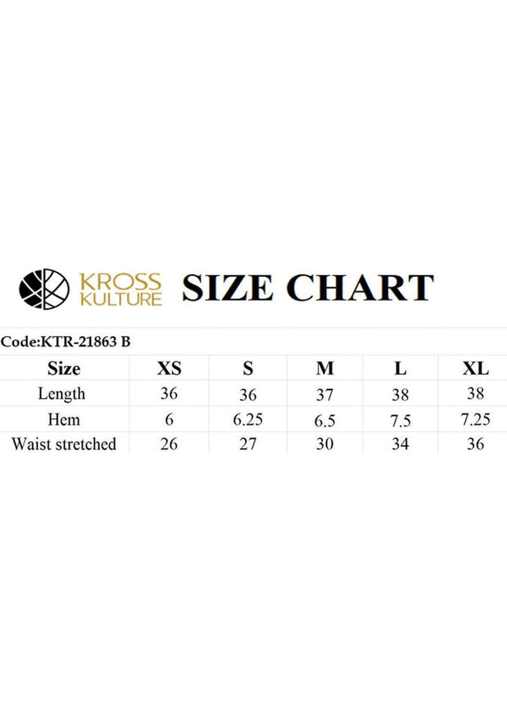 Kross Kulture Pret  Viscose Bottoms KTR-21863 (Black)