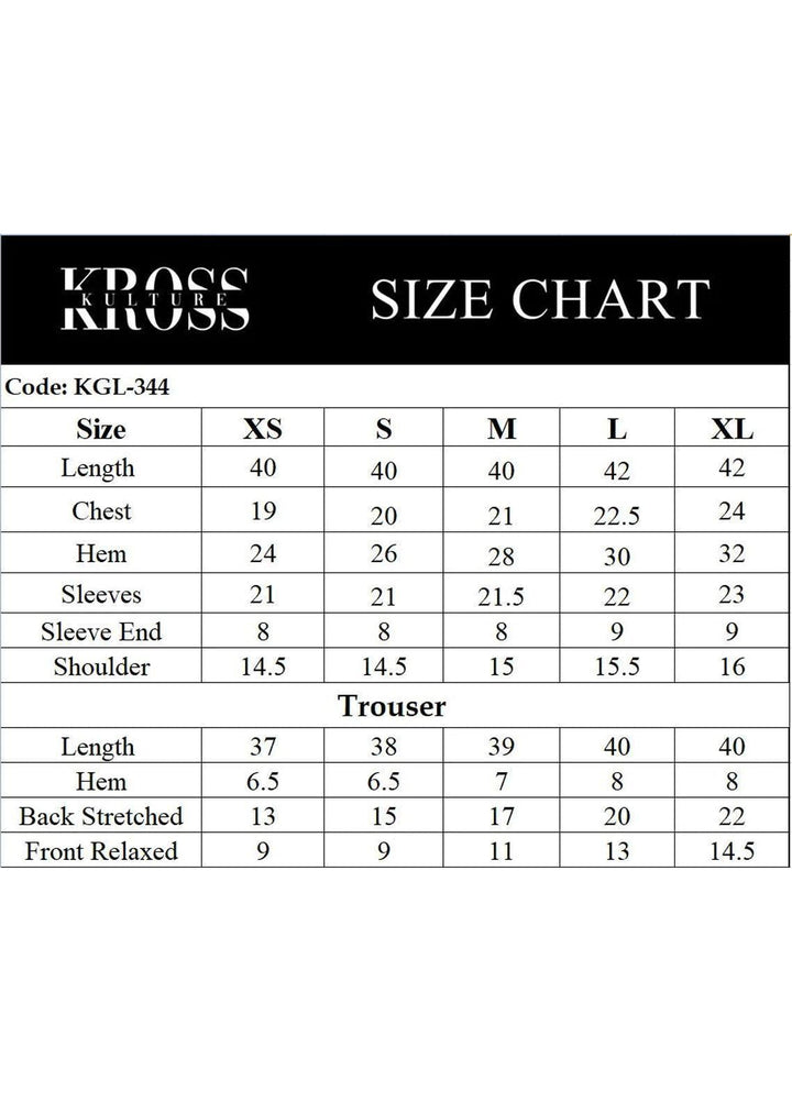 Kross Kulture Casual Pret  Cambric 2 Piece Suit KGL-344 Beige