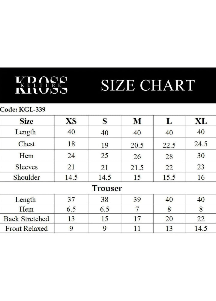 Kross Kulture Casual Pret  Cambric 2 Piece Suit KGL-339 Olive