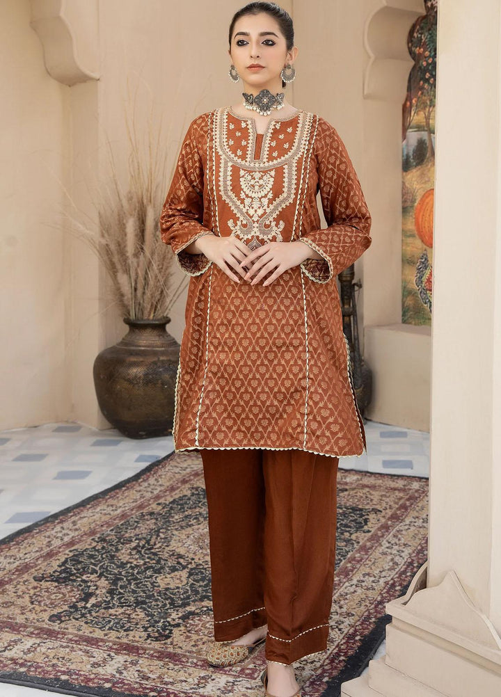 Kross Kulture Casual Pret  Jacquard Shirt KEE2-22305 Brown